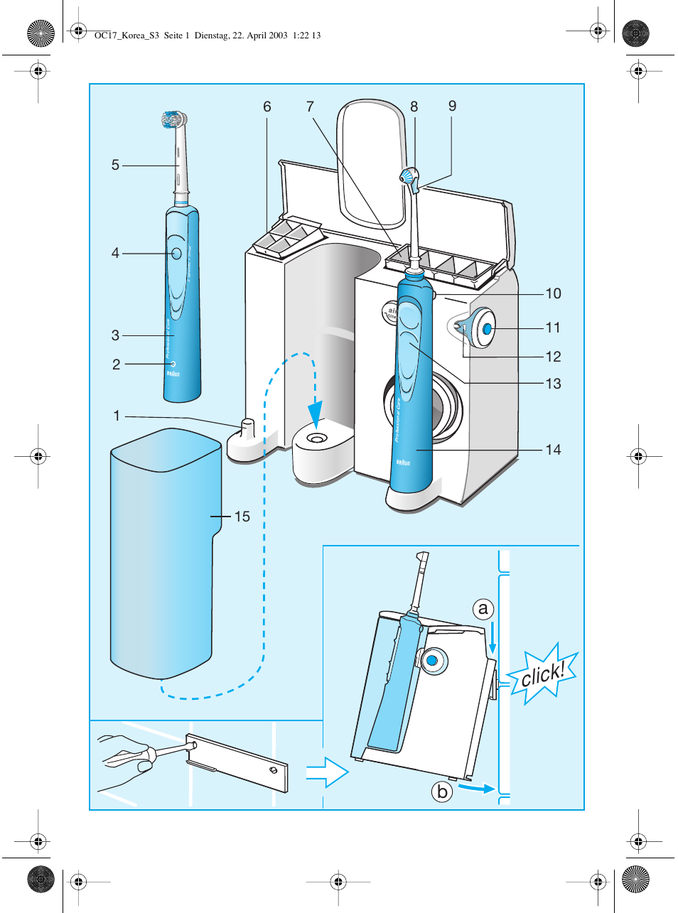 Click | Braun OC17525 User Manual | Page 3 / 9