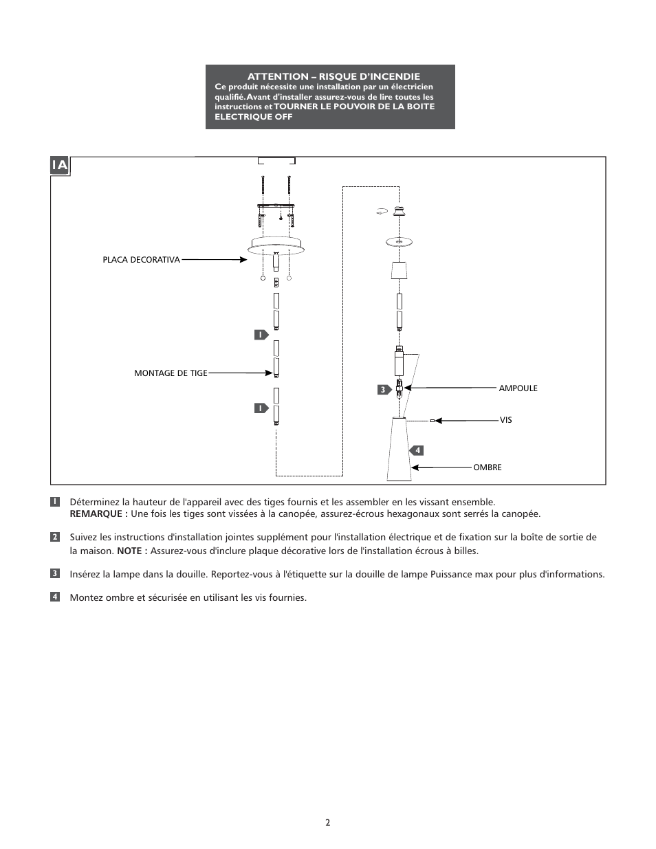 Feiss P1280 User Manual | Page 2 / 4