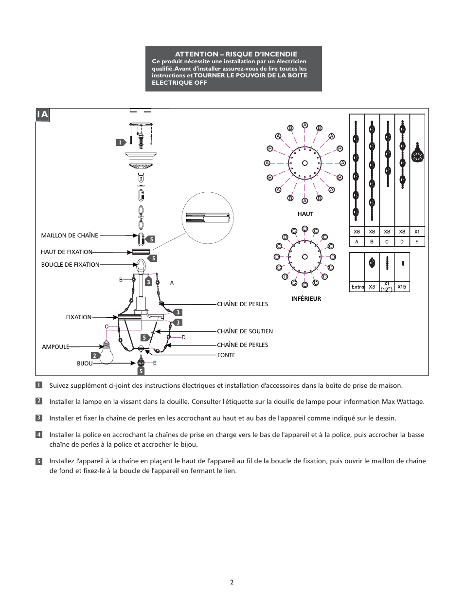 Feiss P1279 User Manual | Page 2 / 4