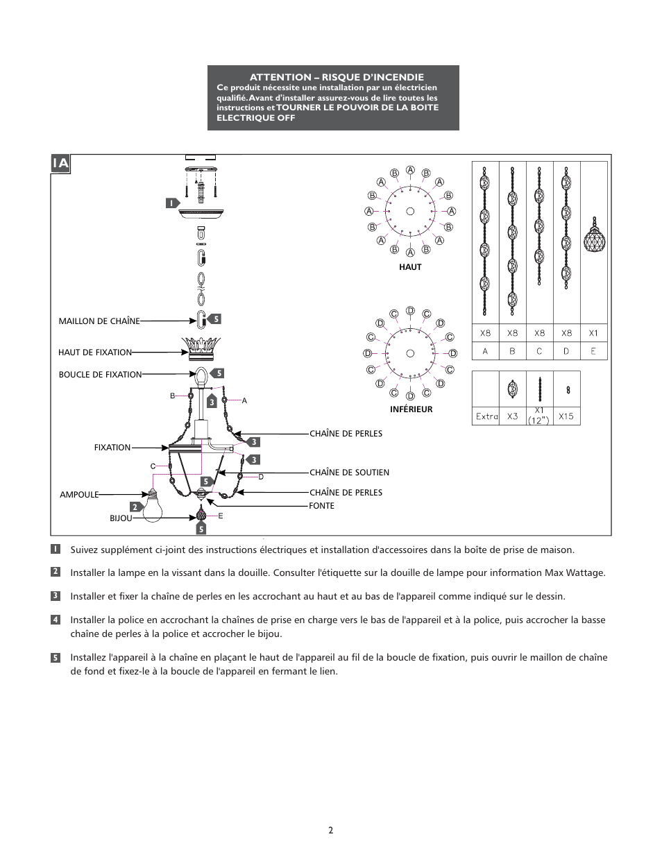 Feiss P1277 User Manual | Page 2 / 4