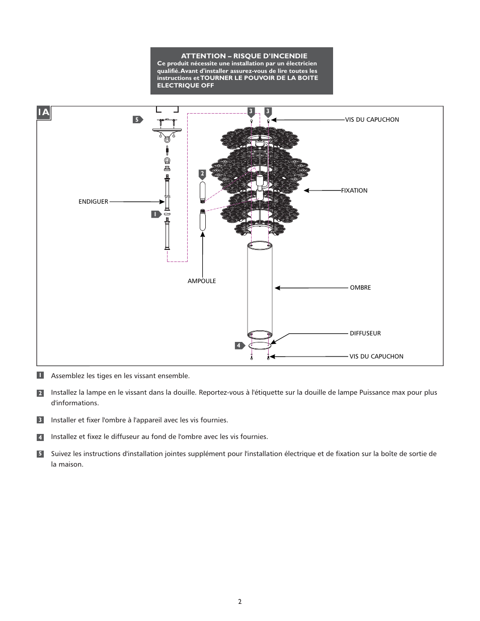 Feiss P1275 User Manual | Page 2 / 4