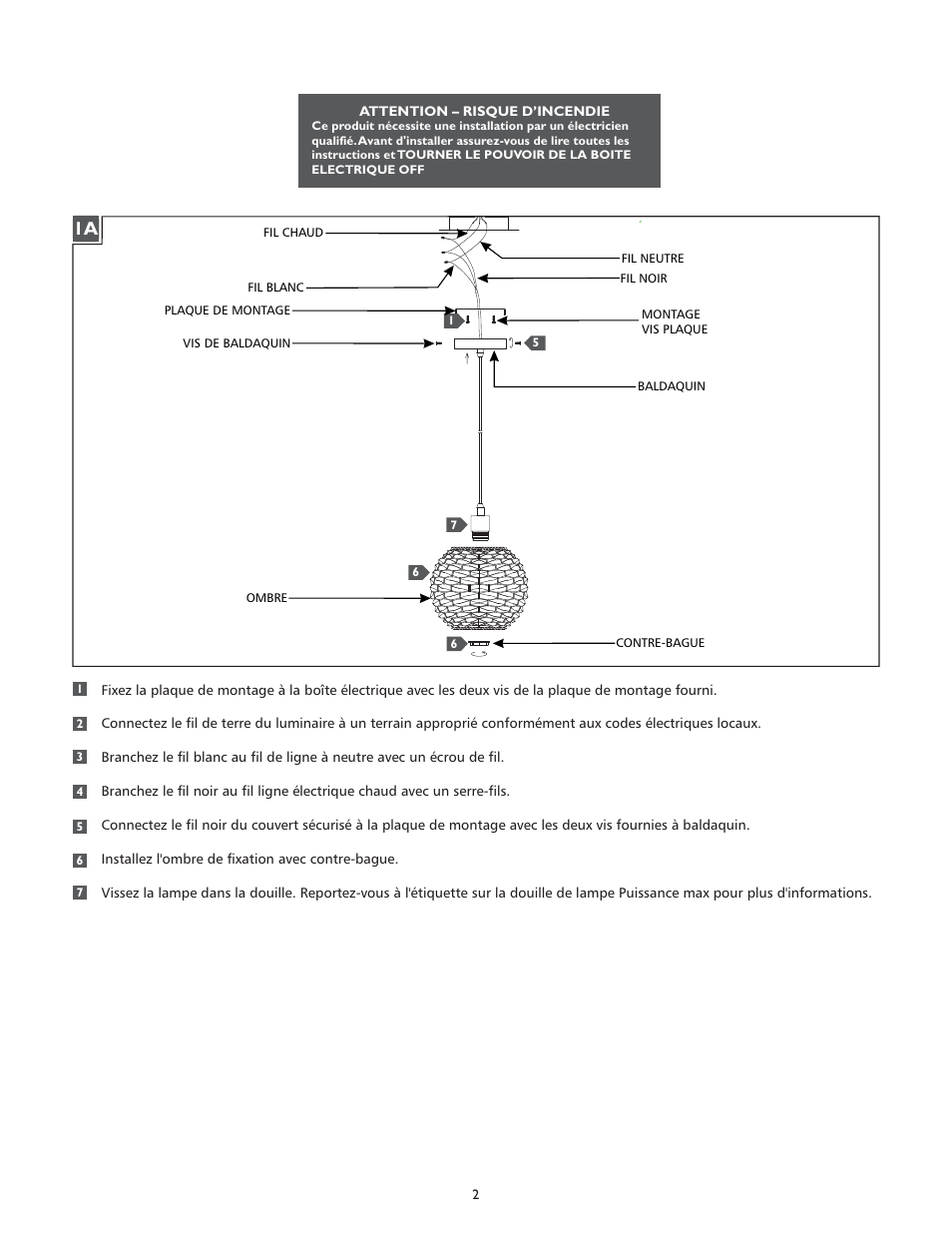 Feiss P1272 User Manual | Page 2 / 4