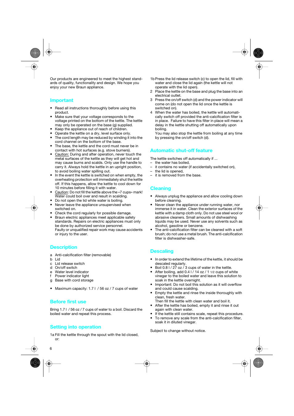 Braun Sommelier WK 600 User Manual | Page 6 / 14