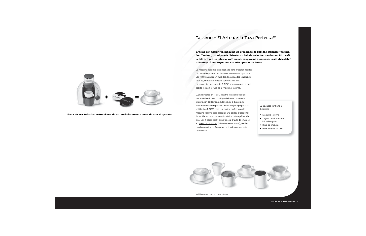 Tassimo – el arte de la taza perfecta | Braun Hot Beverage Machine User Manual | Page 23 / 31