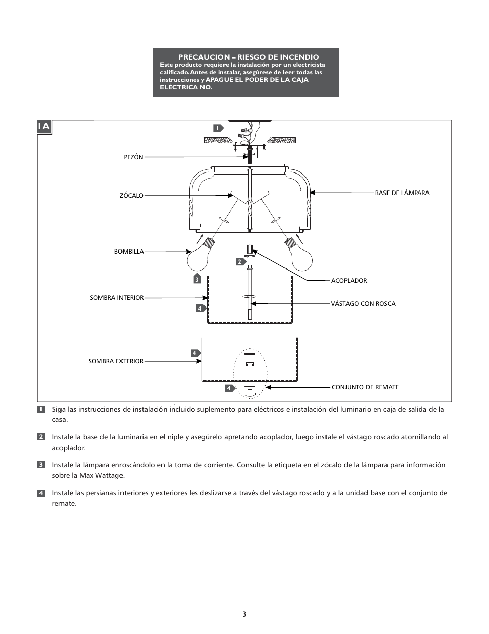 Feiss OL9213 User Manual | Page 3 / 4