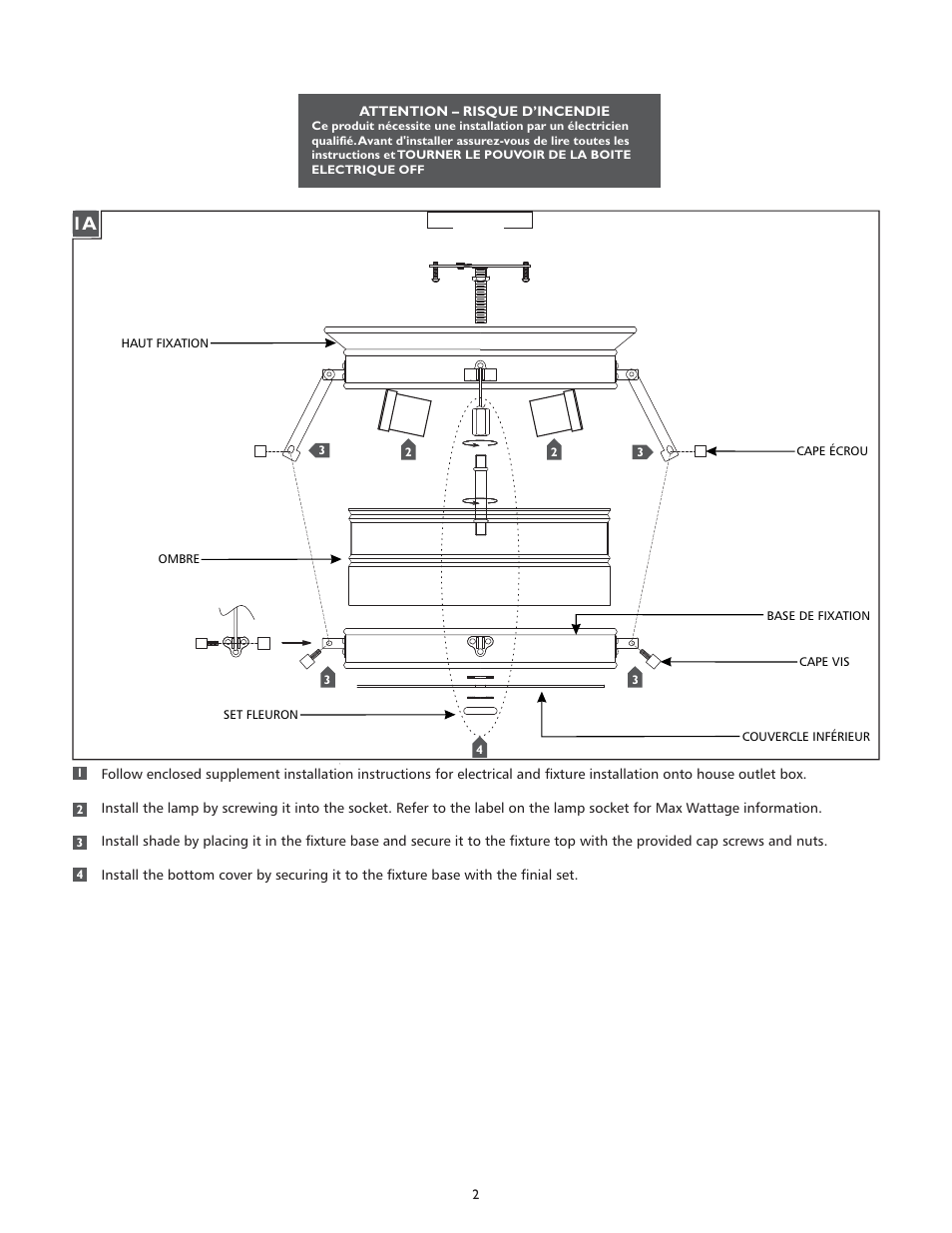 Feiss OL9113 User Manual | Page 2 / 4