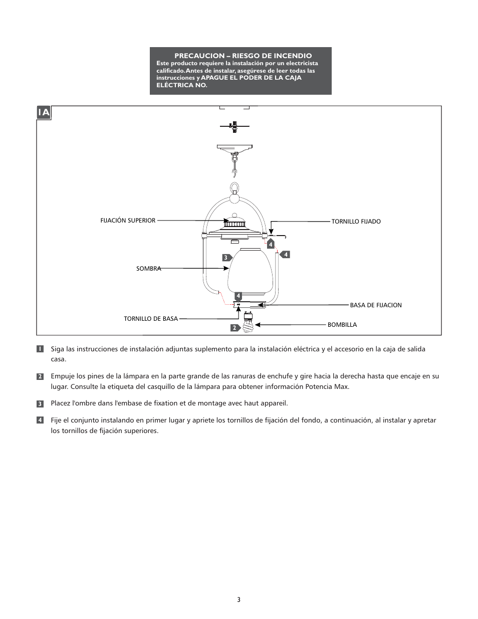 Feiss OLPL7411 User Manual | Page 3 / 4
