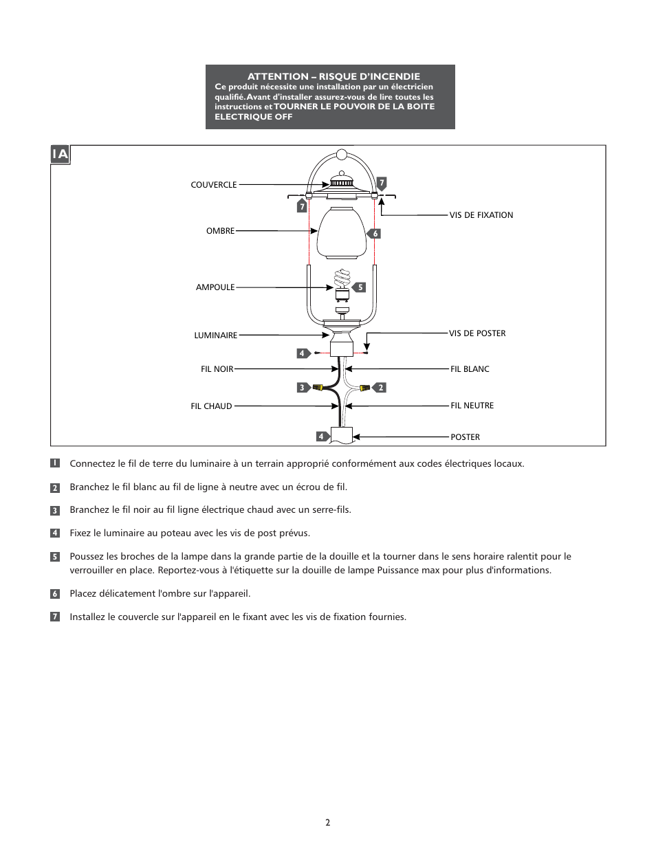 Feiss OLPL7508 User Manual | Page 2 / 4