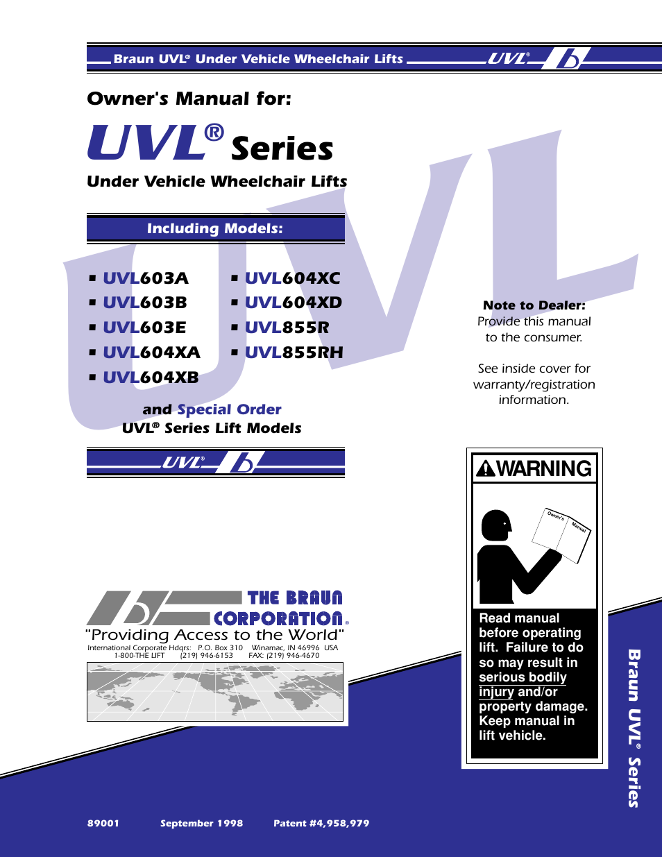 Braun UVL 604XB User Manual | 27 pages