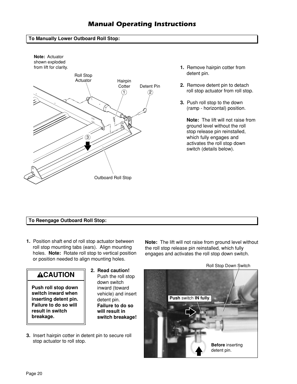 Caution, Manual operating instructions | Braun UVL 604XB User Manual | Page 22 / 27