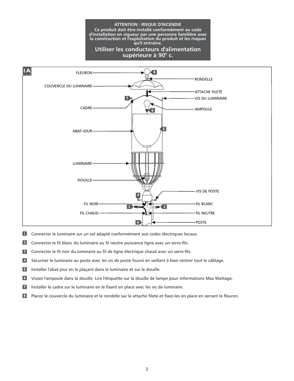 Feiss OL9808 User Manual | Page 2 / 4