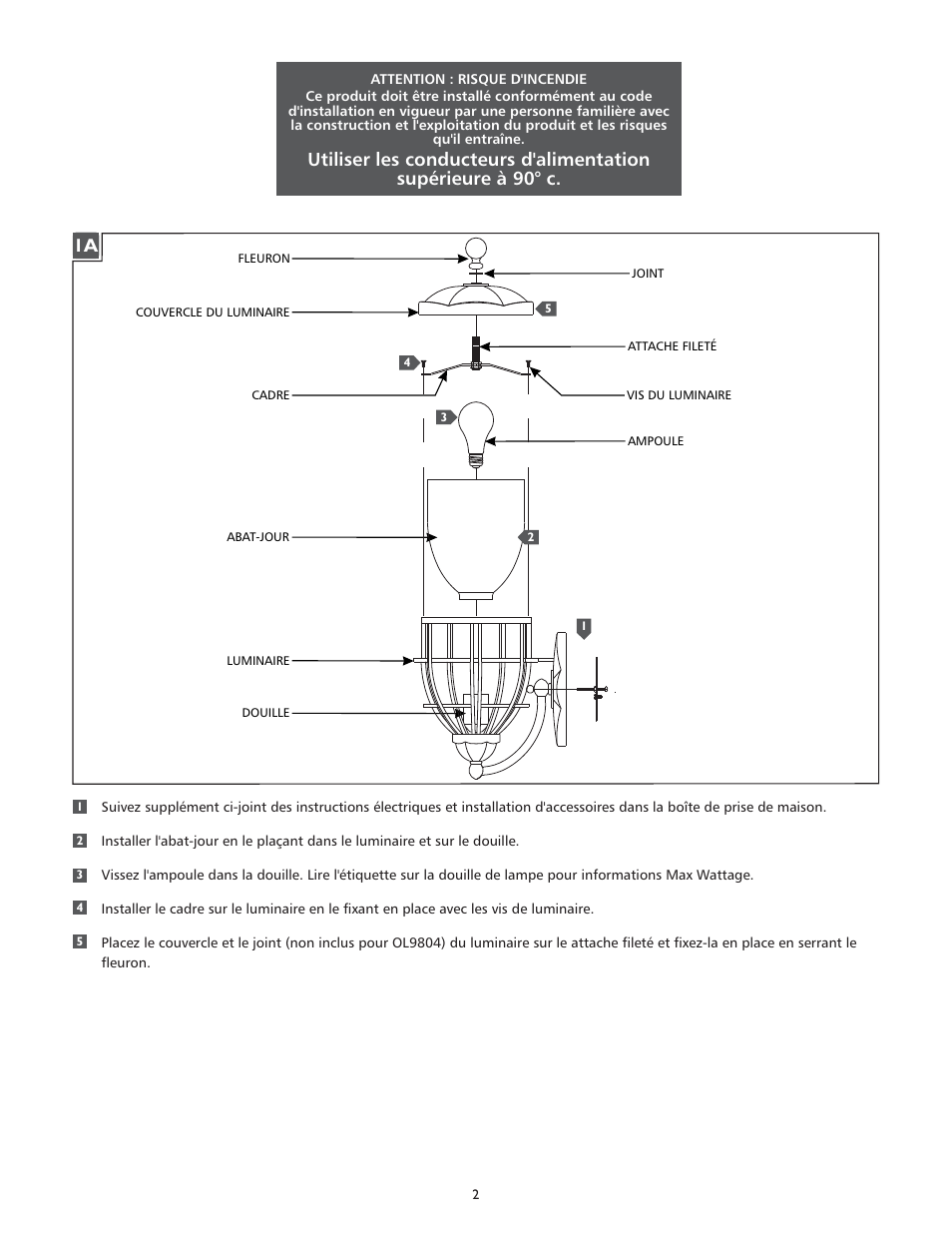 Feiss OL9804 User Manual | Page 2 / 4