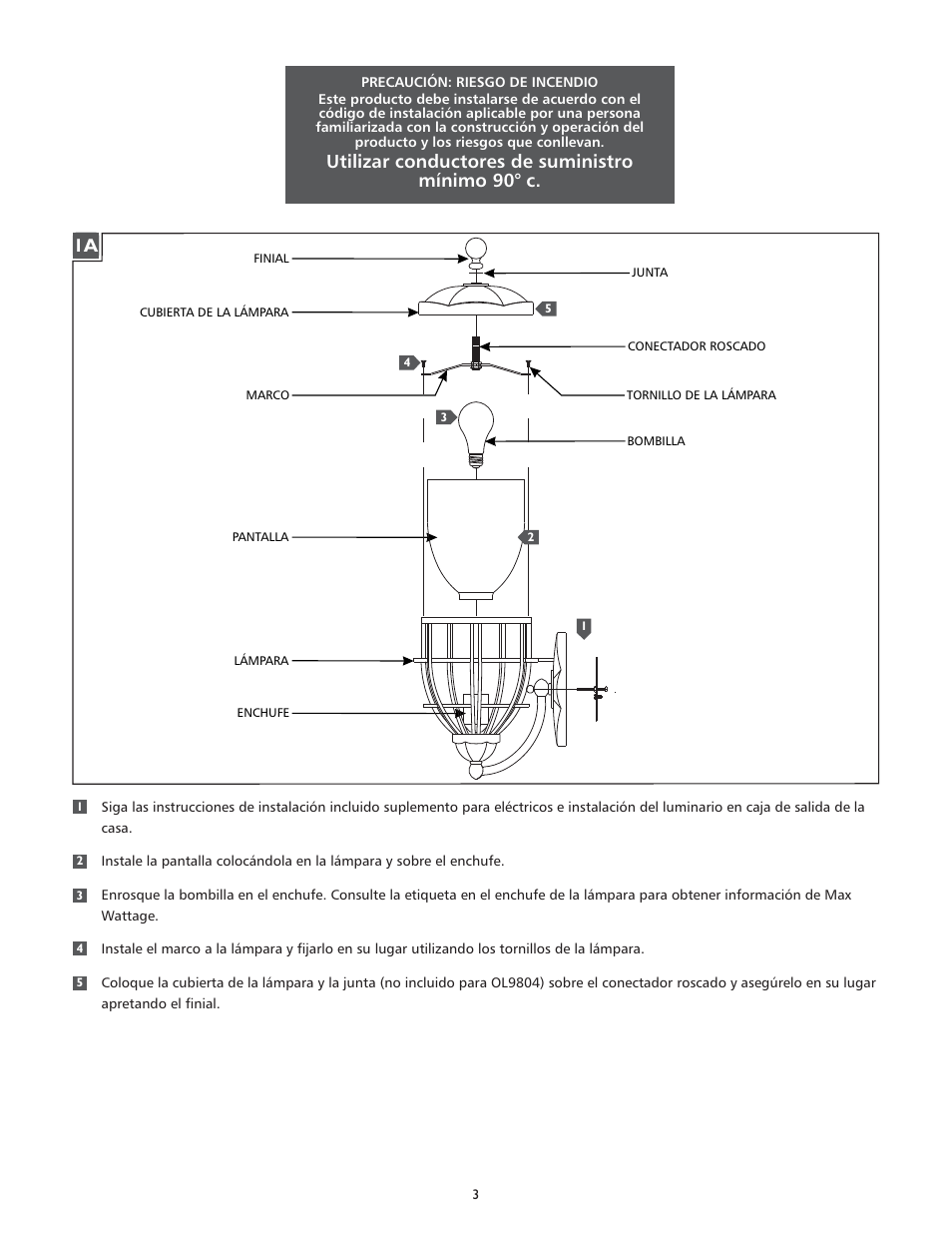 Feiss OL9804 User Manual | Page 3 / 4