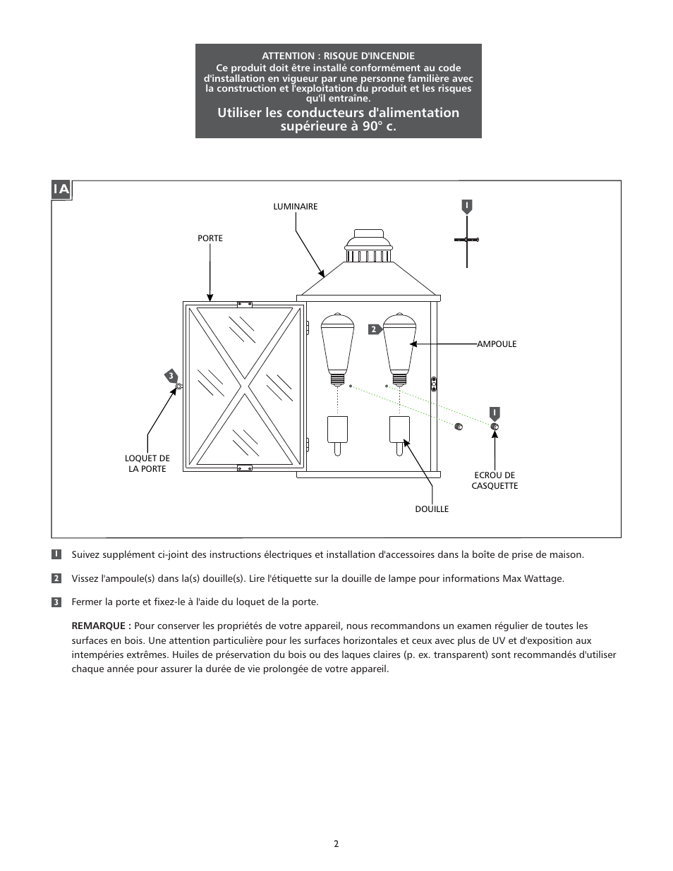 Feiss OL17005 User Manual | Page 2 / 4