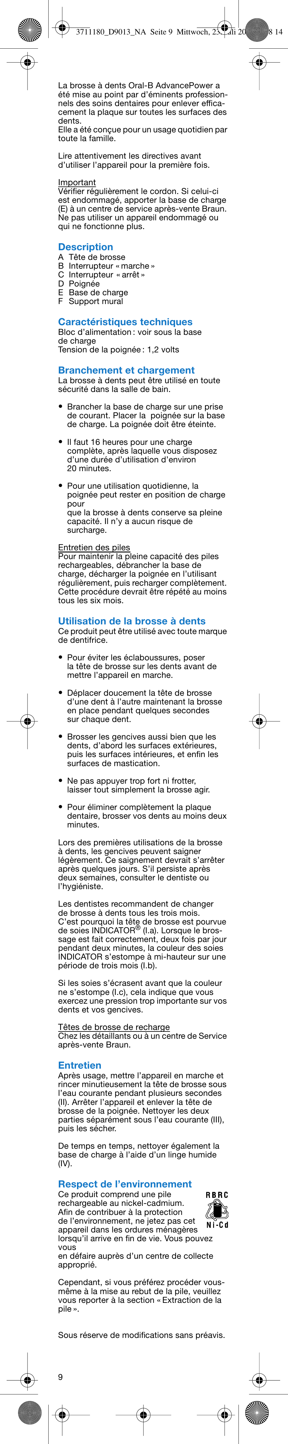 Braun D9521 User Manual | Page 9 / 16