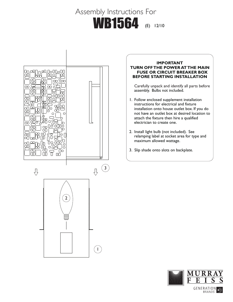 Feiss WB1564 User Manual | 1 page