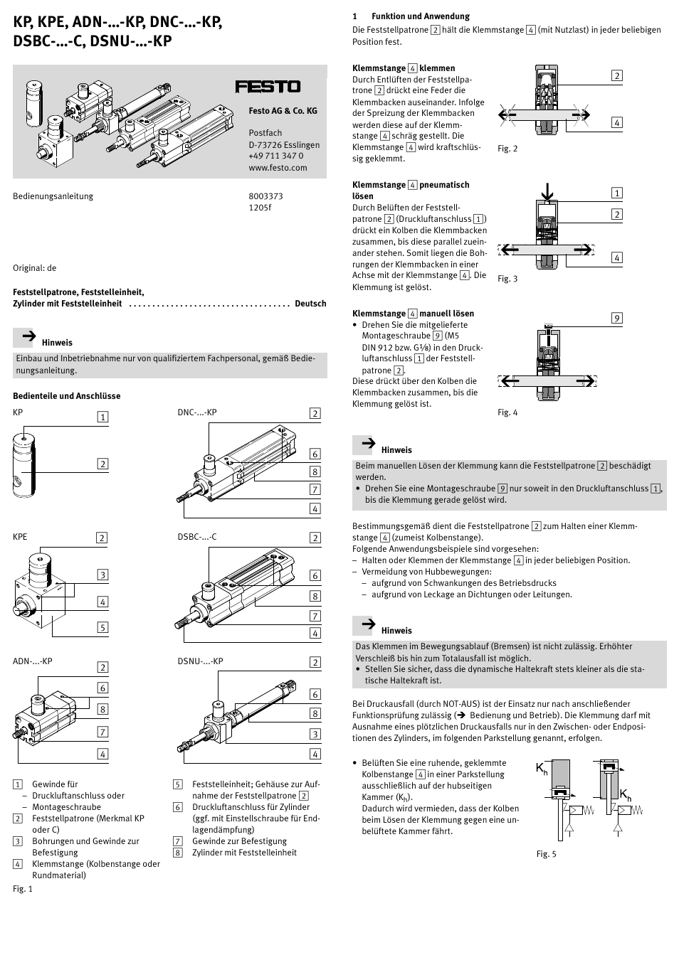 Festo DSNU-…-KP User Manual | 24 pages