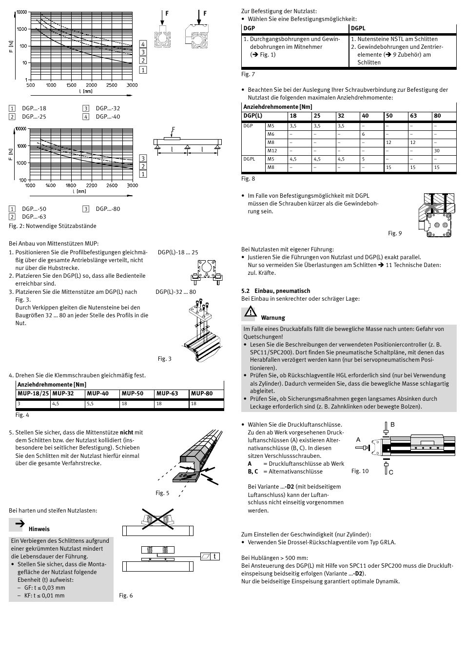2 einbau, pneumatisch | Festo DGP(L)-…-B User Manual | Page 2 / 24