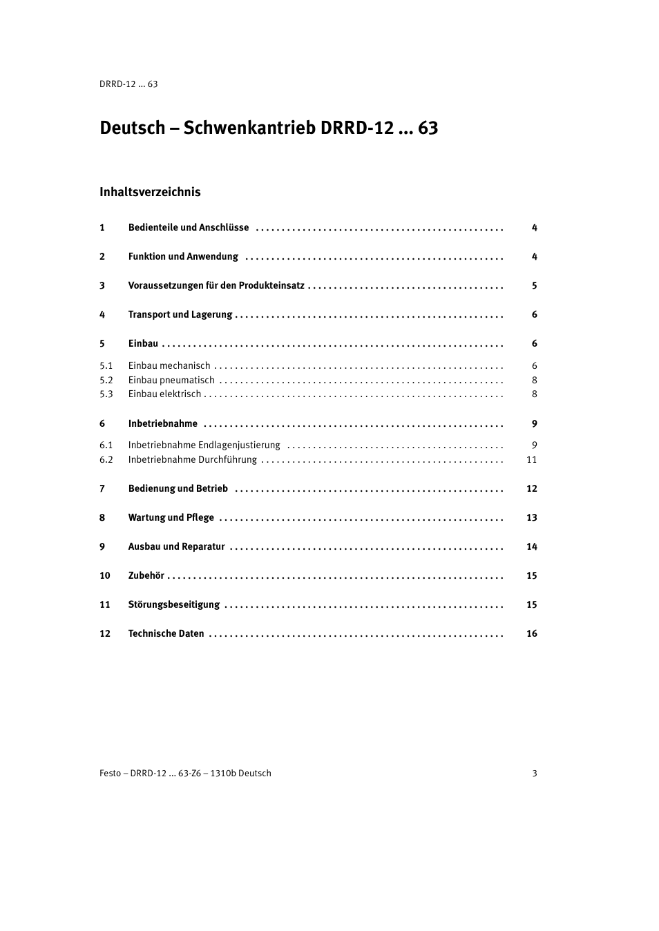 Festo DRRD-12 ... 63 User Manual | Page 3 / 88