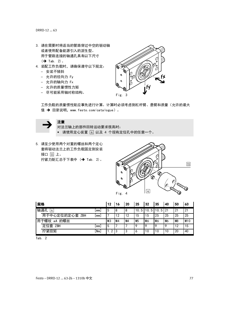 Festo DRRD-12 ... 63 User Manual | Page 77 / 88