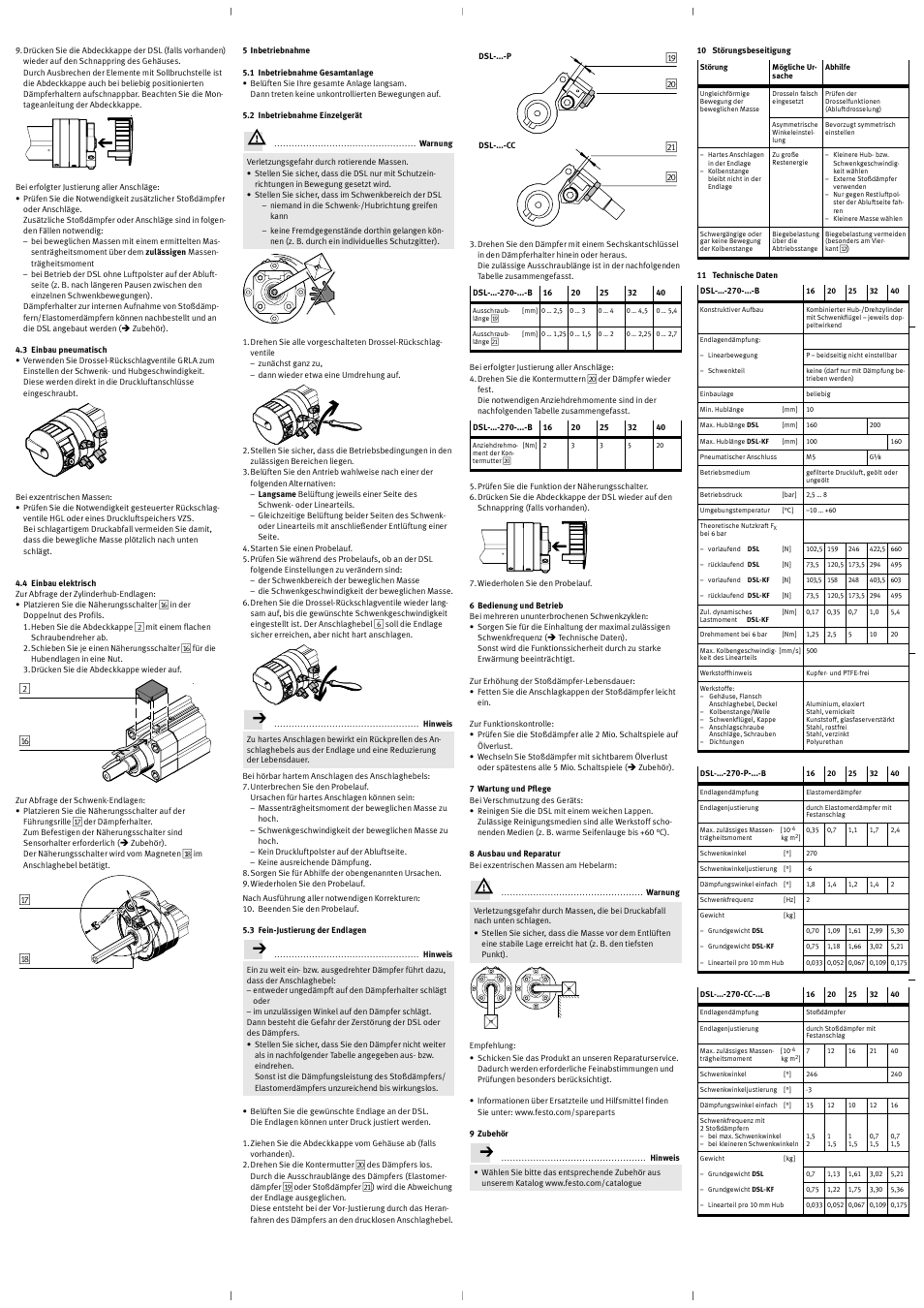 Festo DSL-16 … 40-270-…-B User Manual | Page 2 / 12