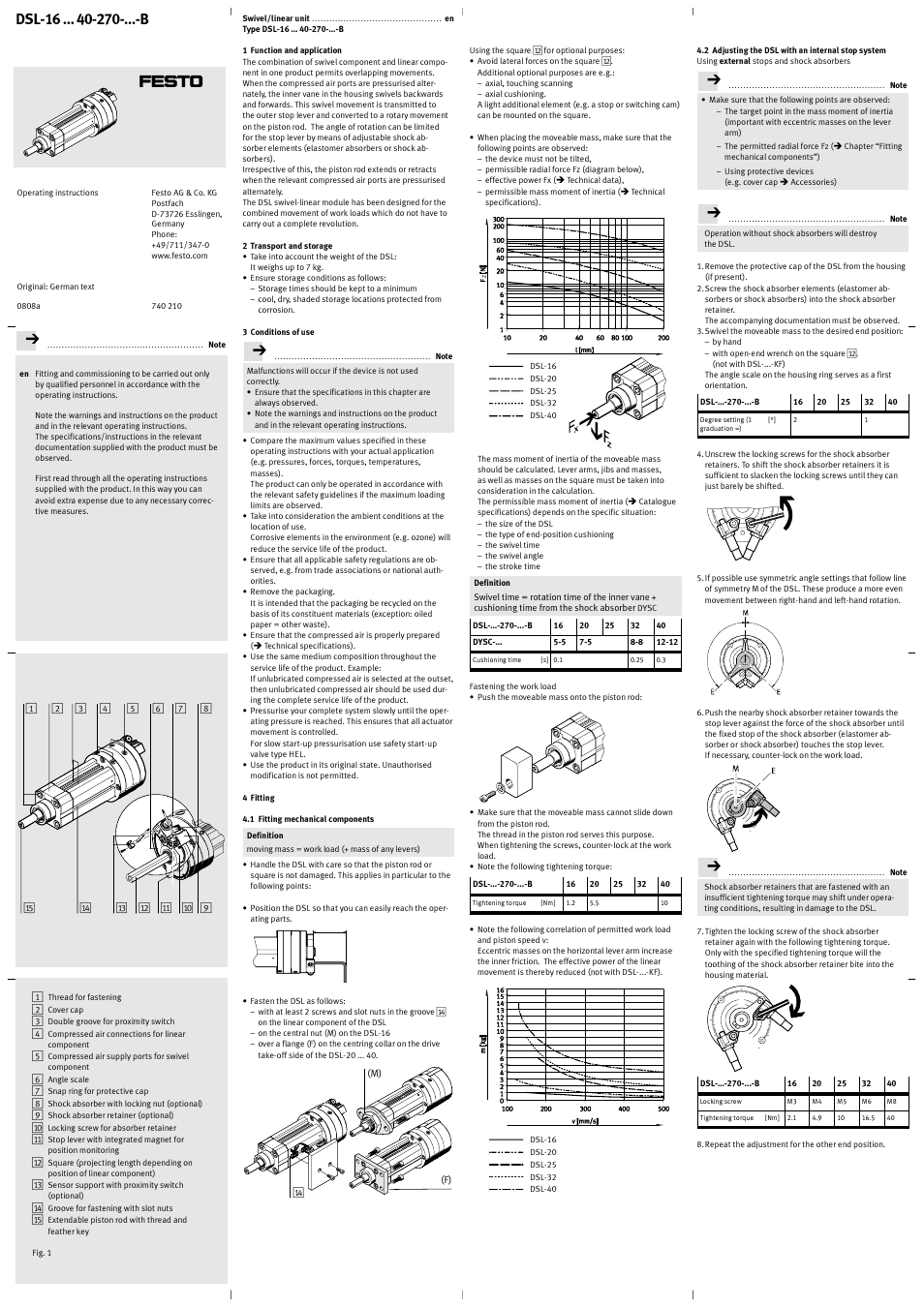 Festo DSL-16 … 40-270-…-B User Manual | Page 3 / 12