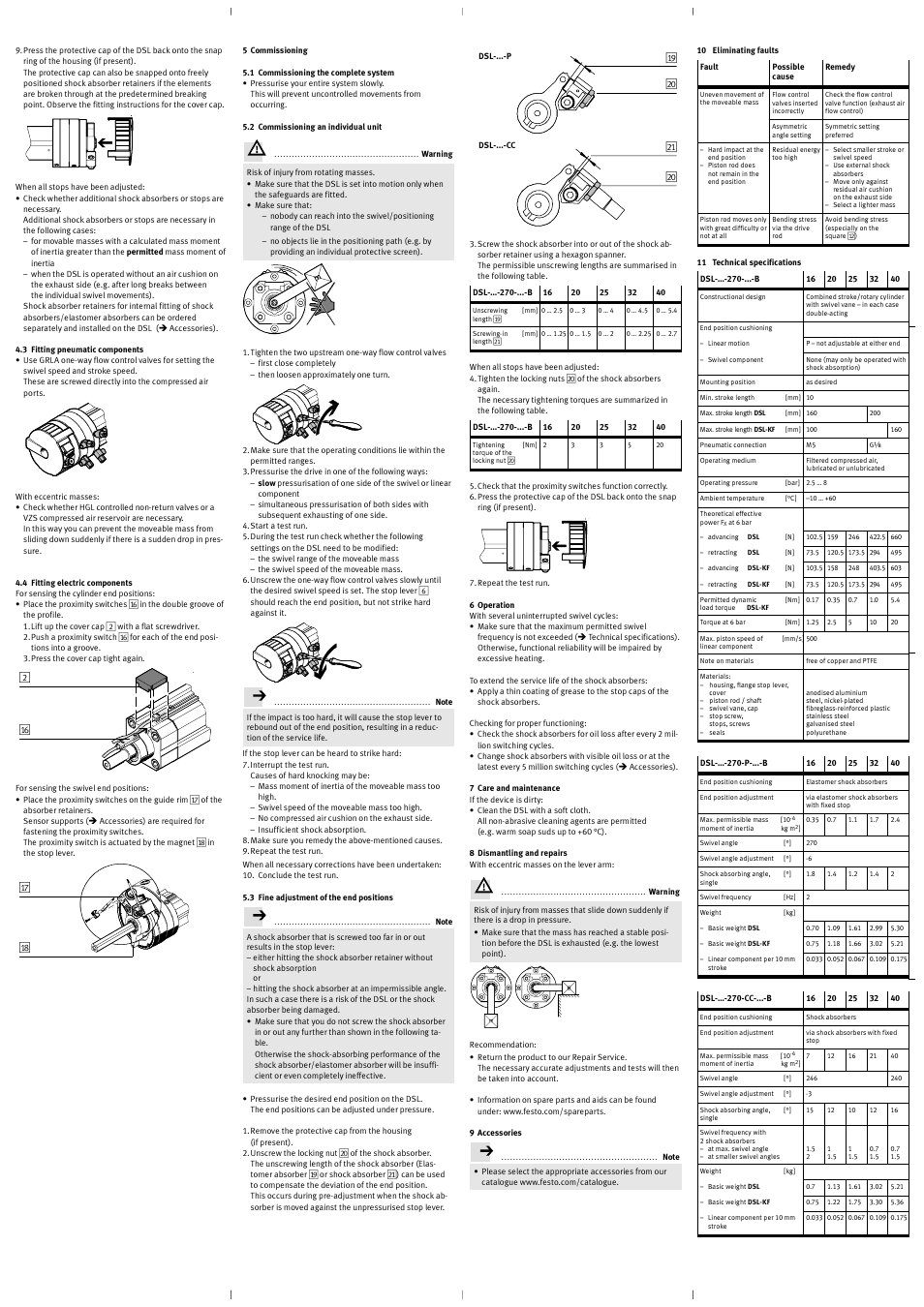 Festo DSL-16 … 40-270-…-B User Manual | Page 4 / 12