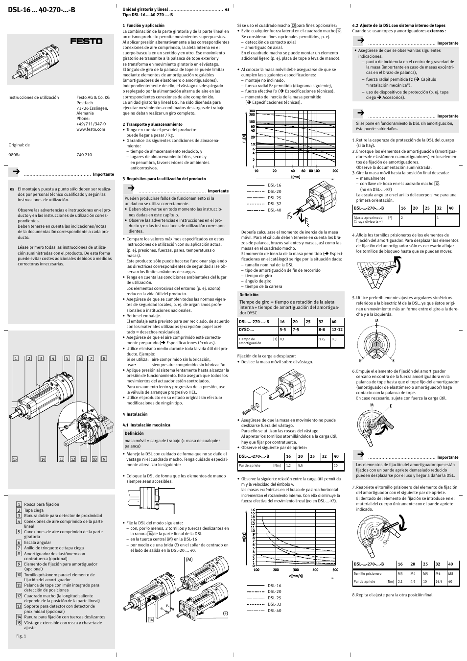 Festo DSL-16 … 40-270-…-B User Manual | Page 5 / 12