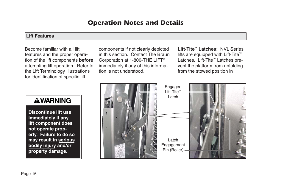 Warning | Braun NVL SERIES User Manual | Page 18 / 53