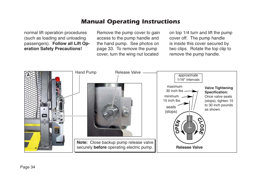 Manual operating instructions | Braun NVL SERIES User Manual | Page 36 / 53