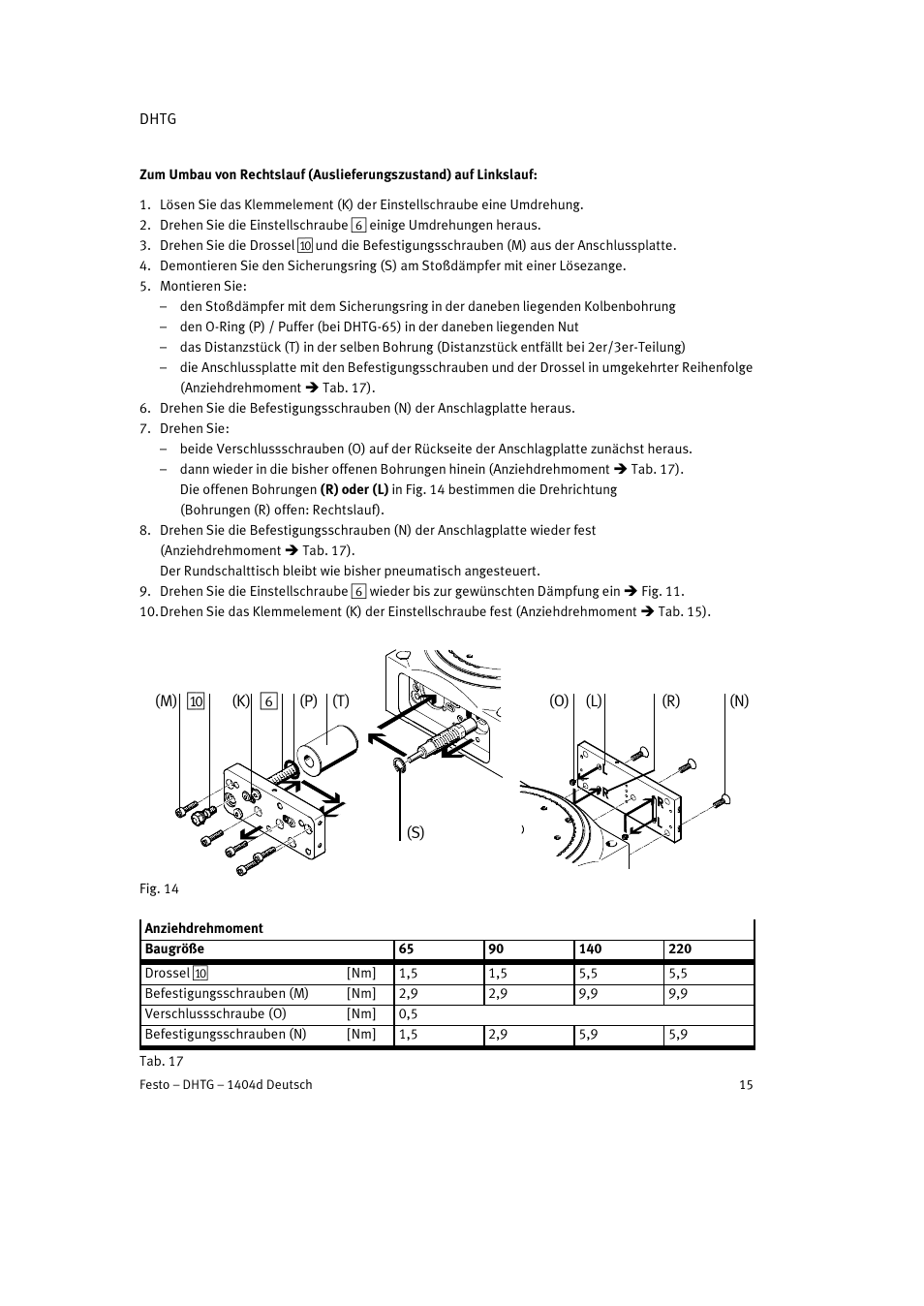 Festo DHTG User Manual | Page 15 / 112