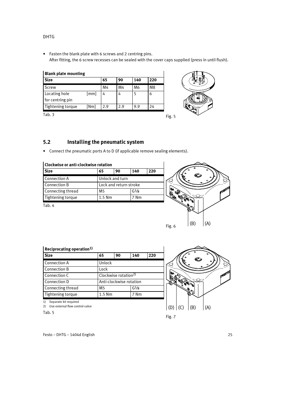 2 installing the pneumatic system | Festo DHTG User Manual | Page 25 / 112