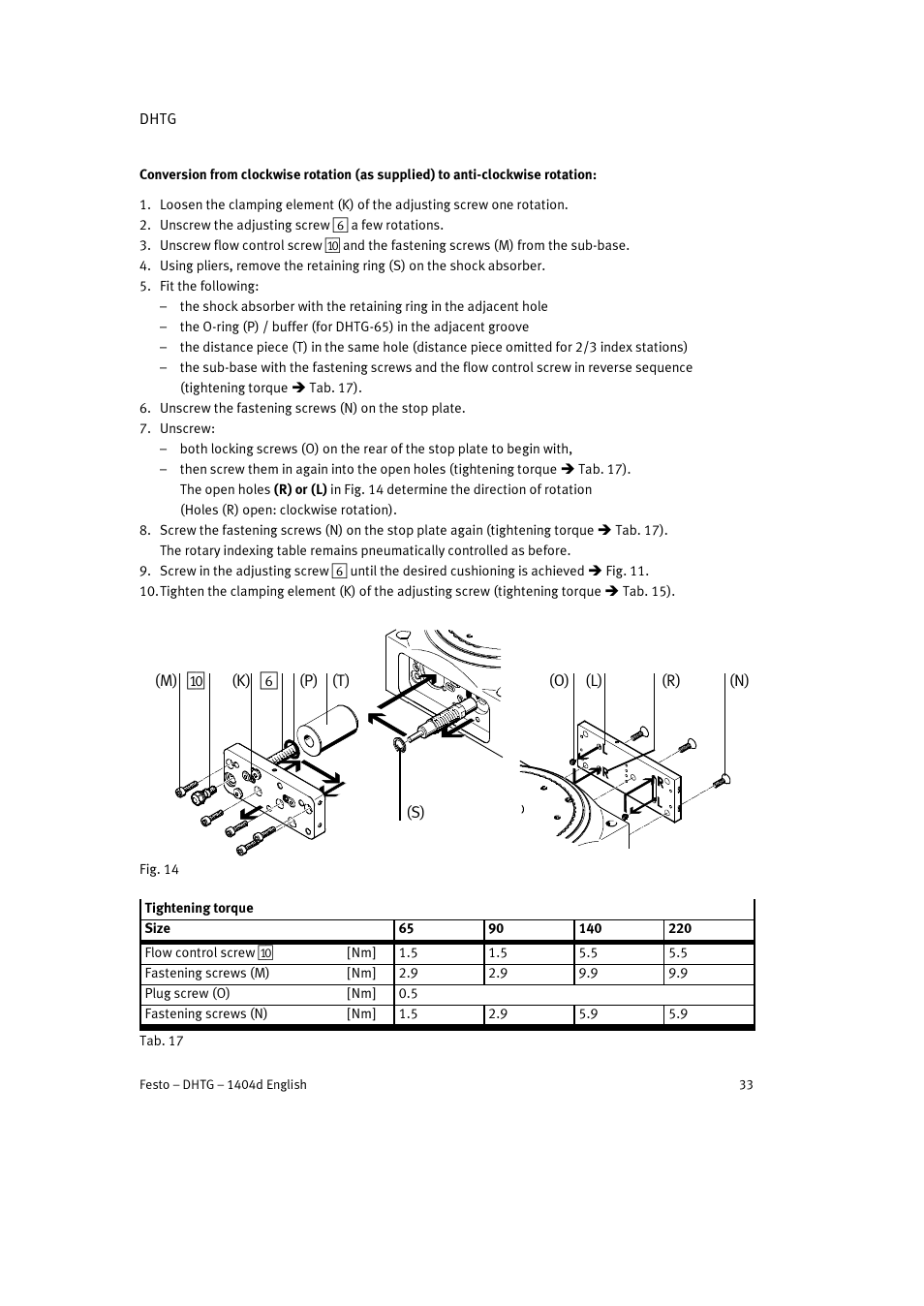 Festo DHTG User Manual | Page 33 / 112