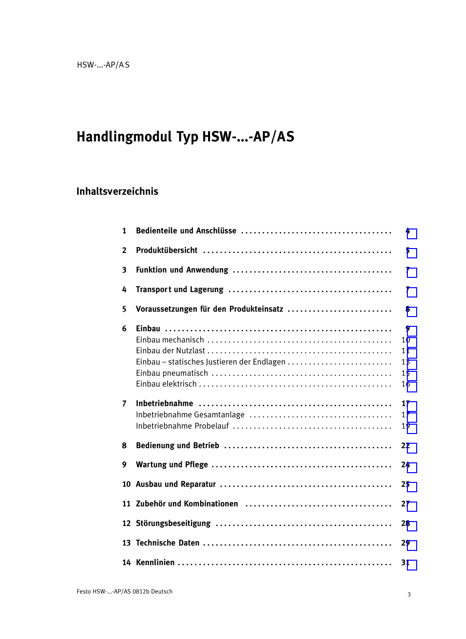 Festo HSW-...-AP/AS User Manual | Page 3 / 184