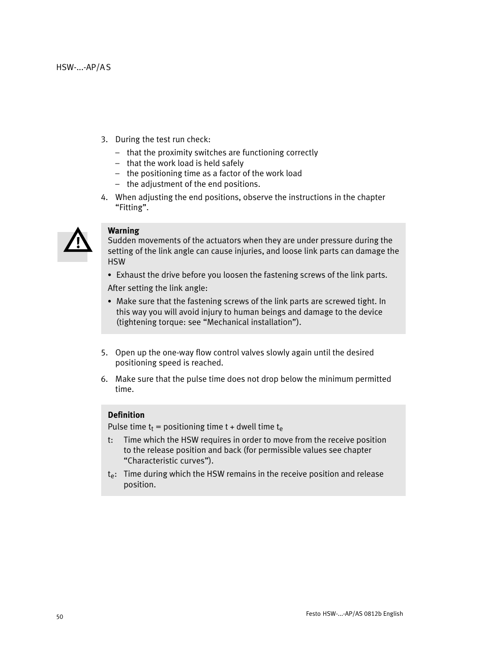 Festo HSW-...-AP/AS User Manual | Page 50 / 184