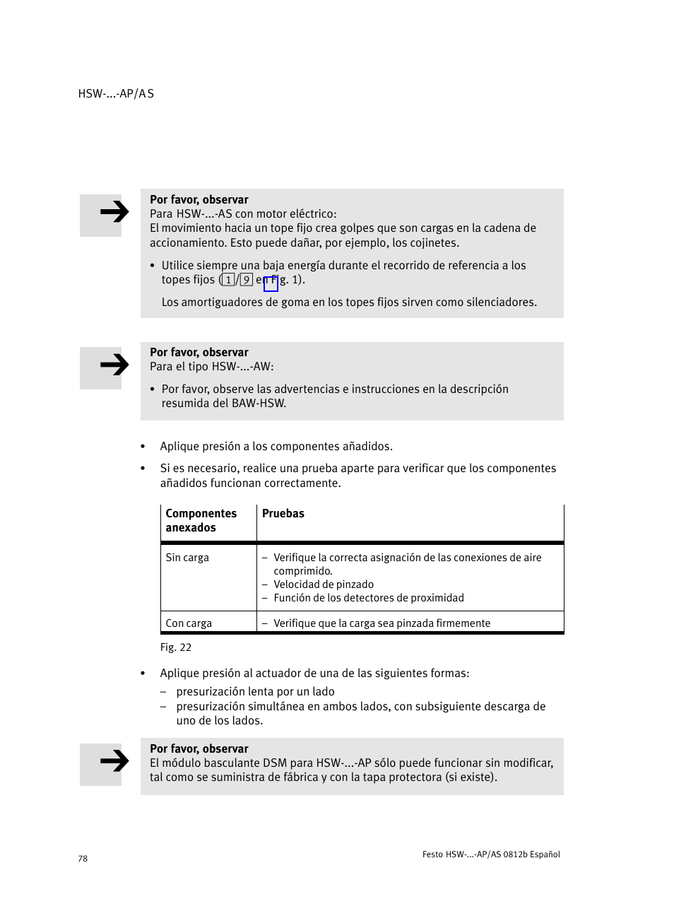 Festo HSW-...-AP/AS User Manual | Page 78 / 184
