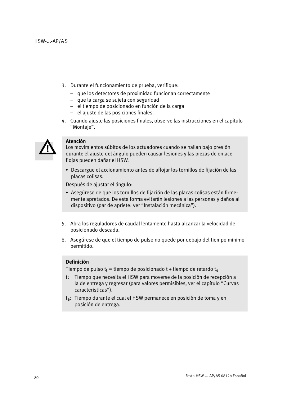 Festo HSW-...-AP/AS User Manual | Page 80 / 184
