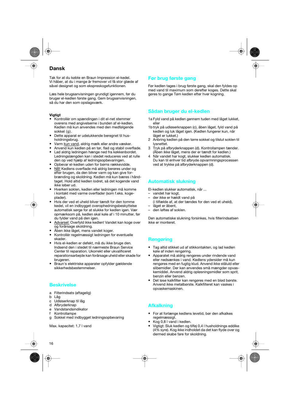 Braun 3214 User Manual | Page 16 / 45