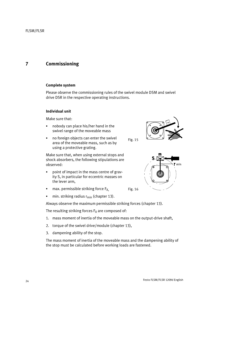 7 commissioning, Complete system, Individual unit | 7commissioning | Festo FLSR User Manual | Page 24 / 88