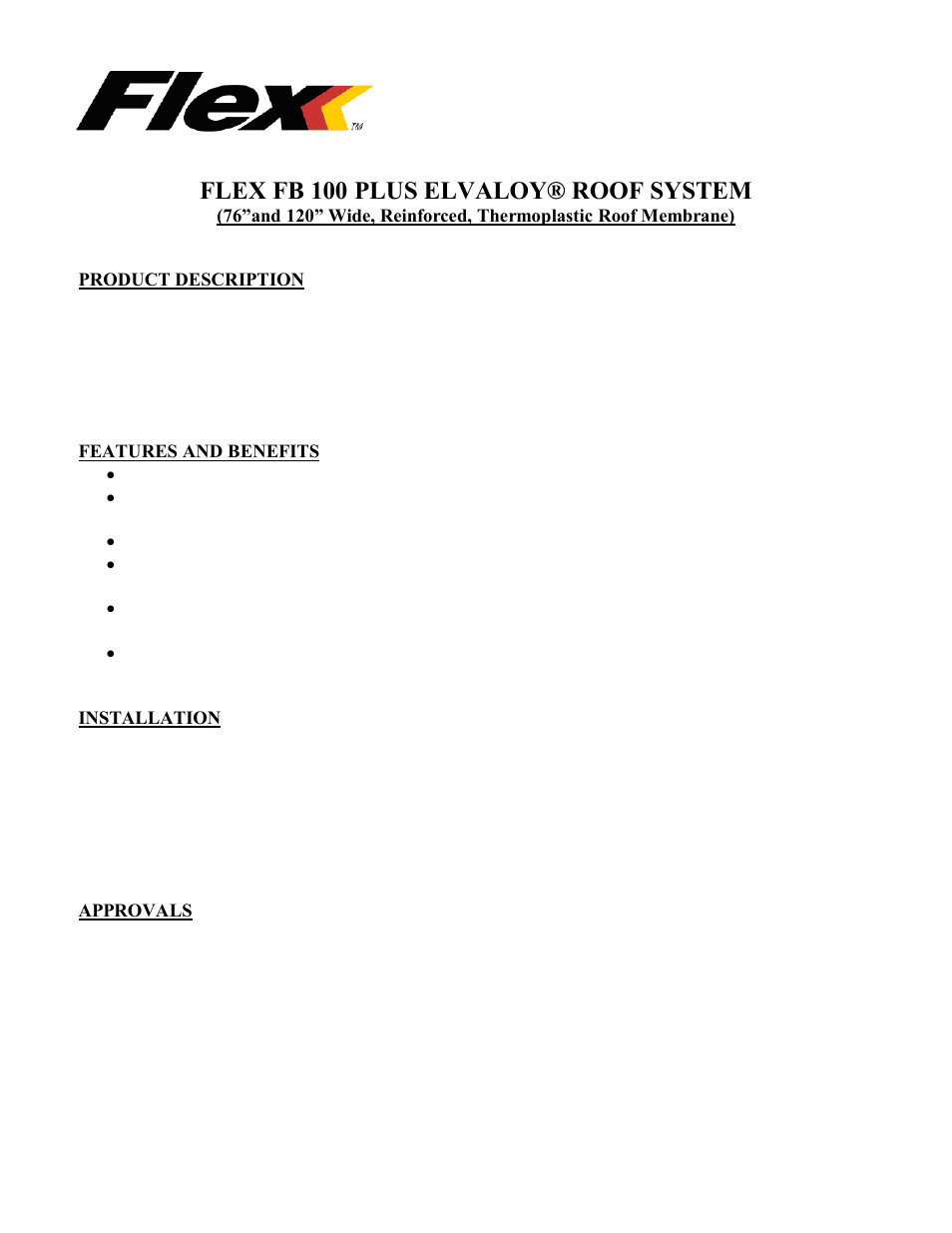 Flex FB 100 PLUS Elvaloy KEE User Manual | 2 pages