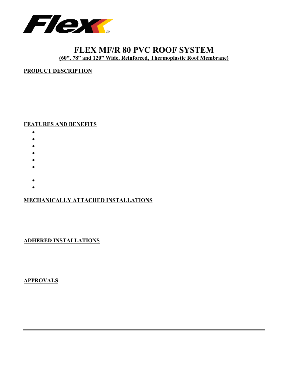 Flex MF/R 80 PVC User Manual | 2 pages