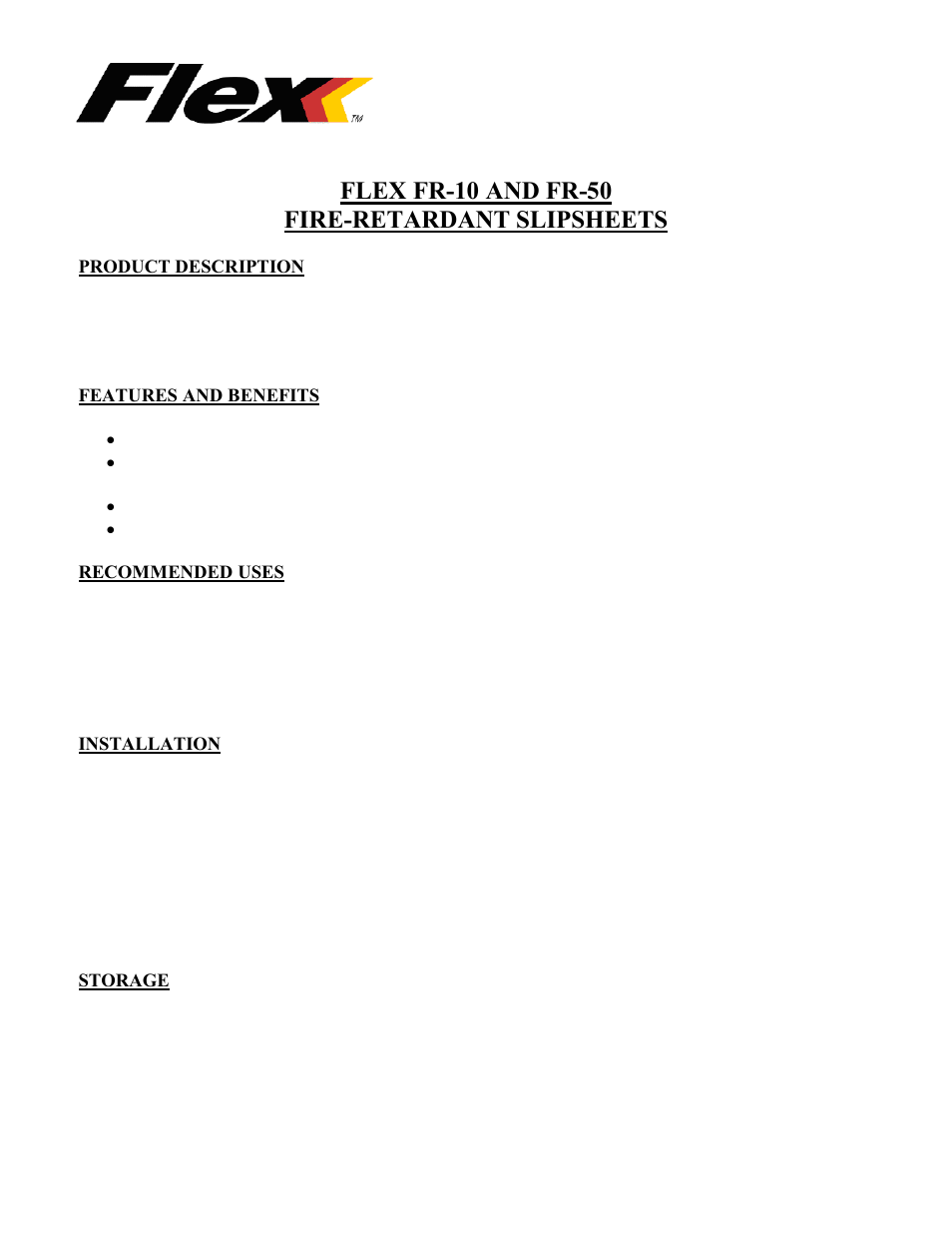 Flex FR-50 User Manual | 2 pages
