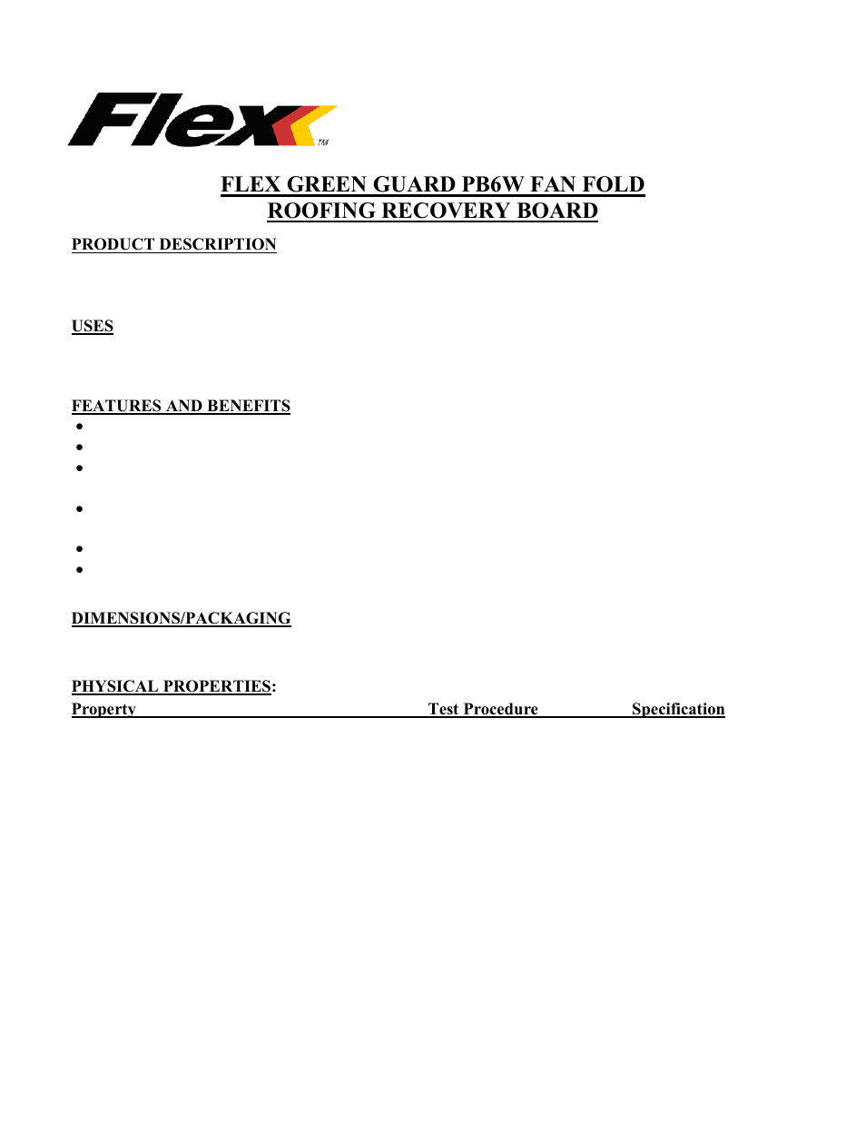 Flex PB6W User Manual | 2 pages