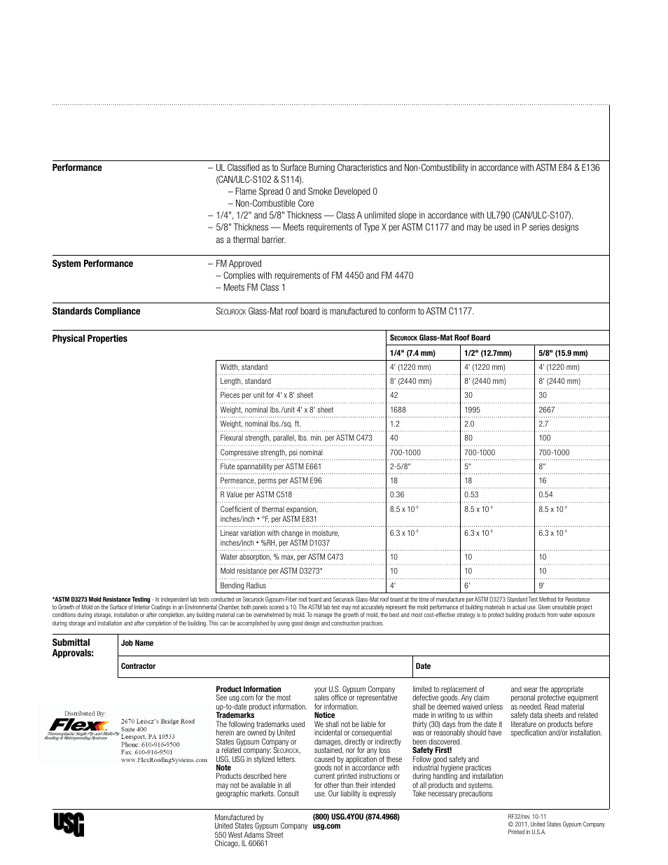 Flex Securock Glass Mat Roof Board User Manual | Page 2 / 2