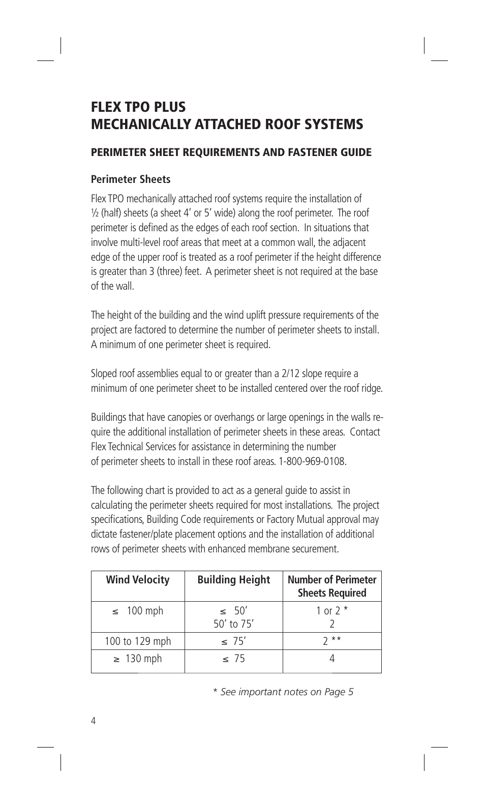 Flex tpo plus mechanically attached roof systems | Flex TPO Для дома User Manual | Page 4 / 80