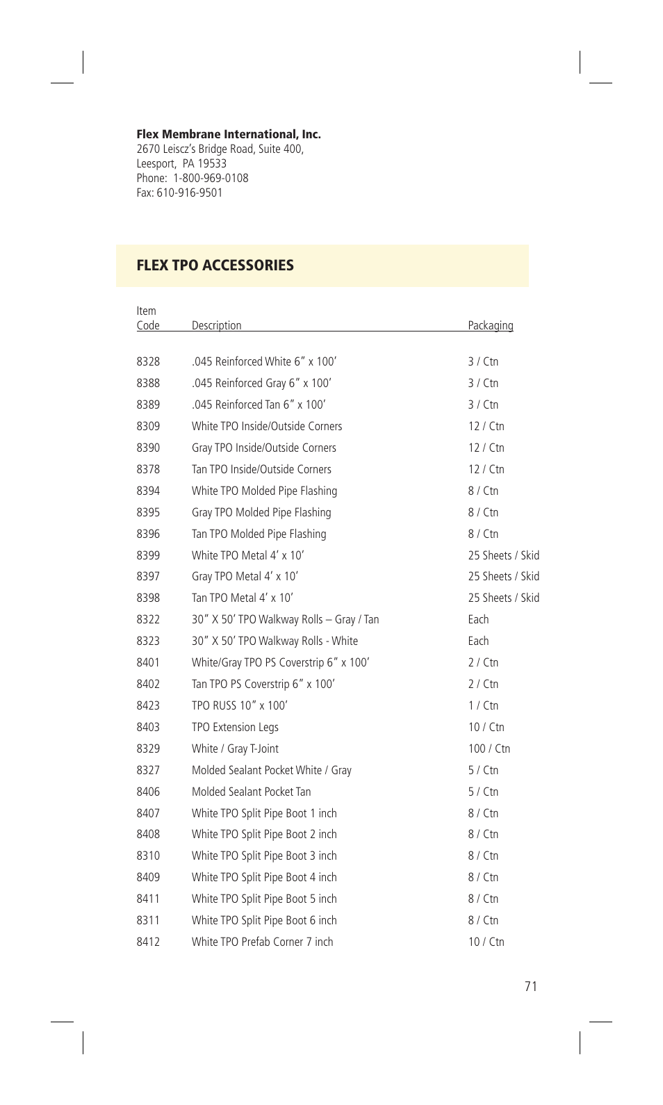 Flex tpo accessories | Flex TPO Для дома User Manual | Page 71 / 80