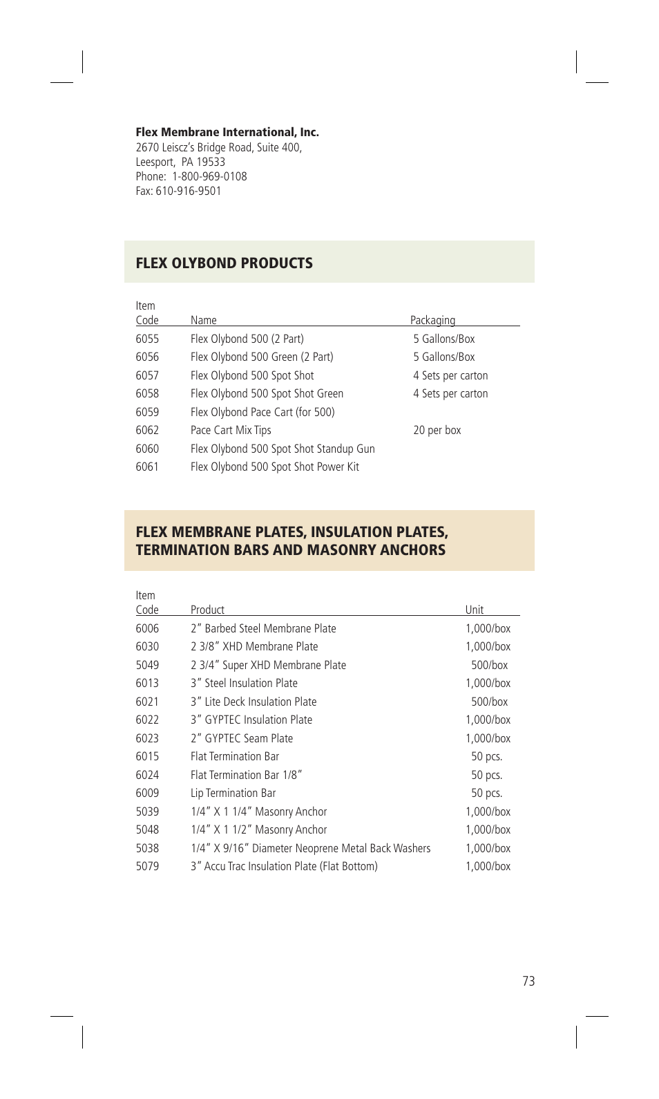 Flex olybond products | Flex TPO Для дома User Manual | Page 73 / 80