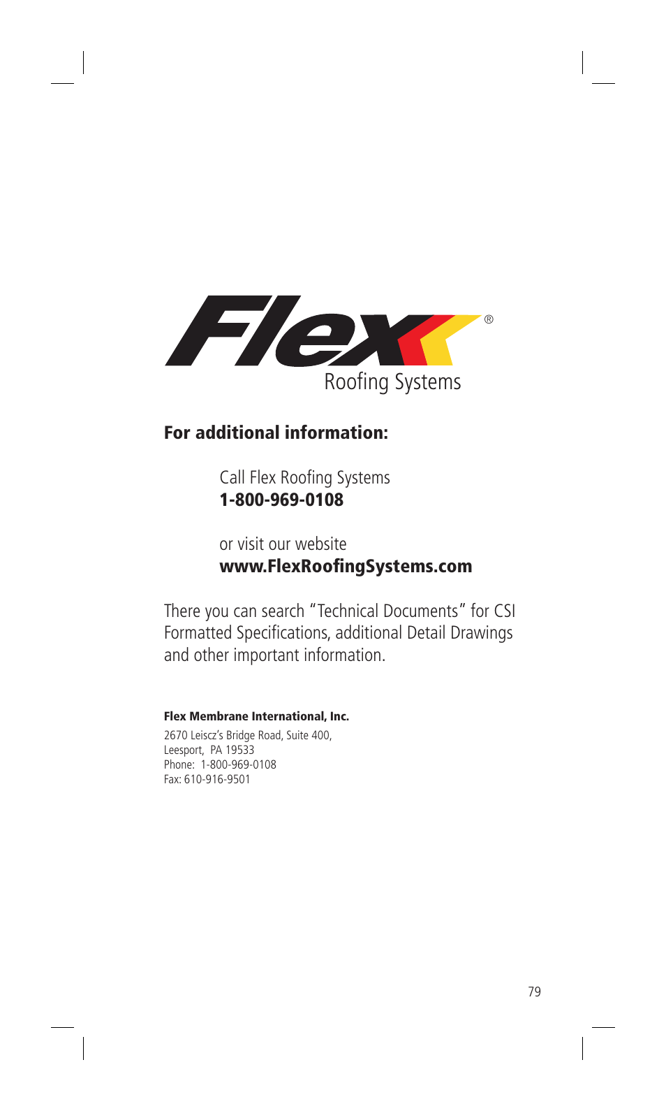 Rooﬁng systems | Flex TPO Для дома User Manual | Page 79 / 80