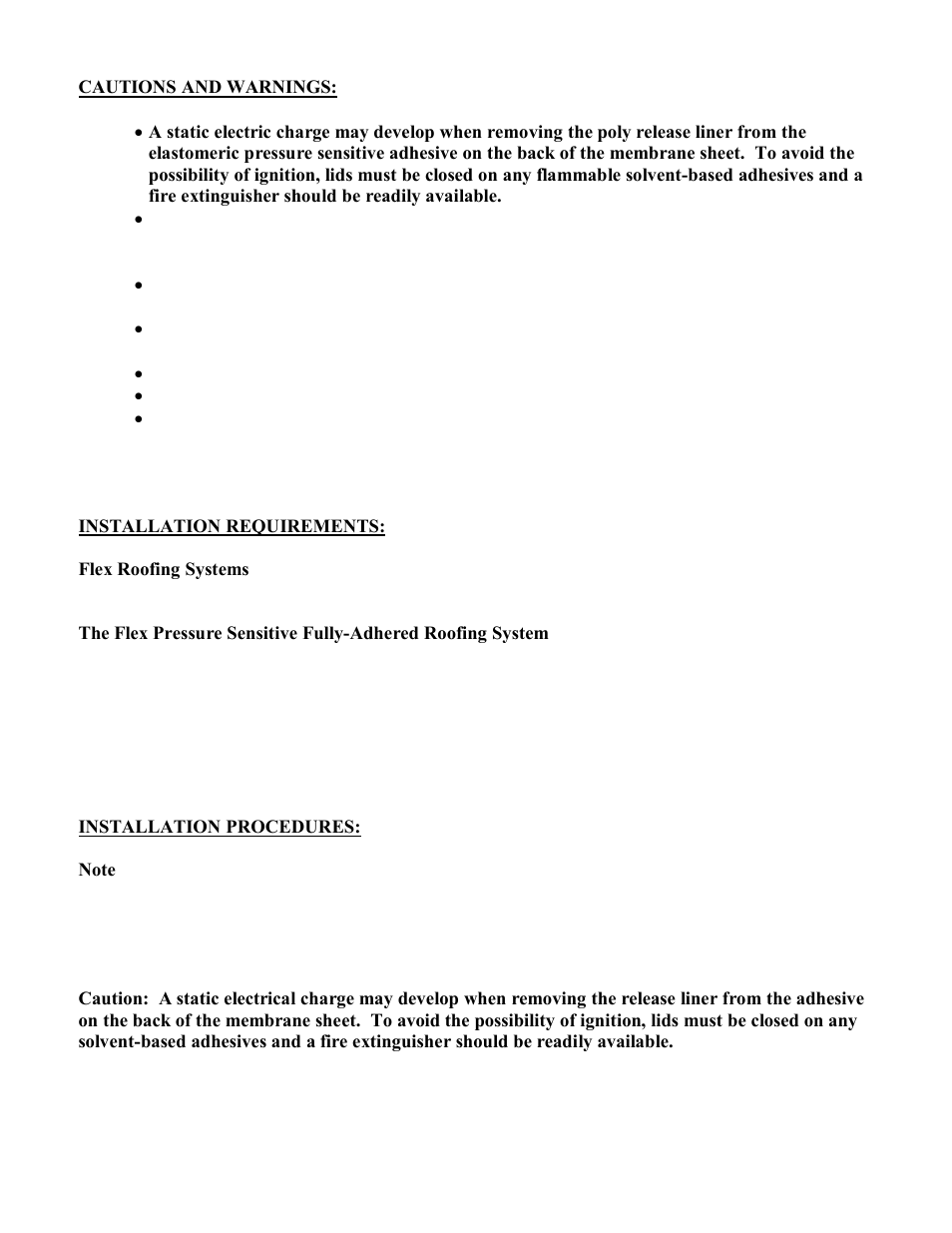 Flex TPO Self Adhered Reinforced Membrane User Manual | Page 2 / 5