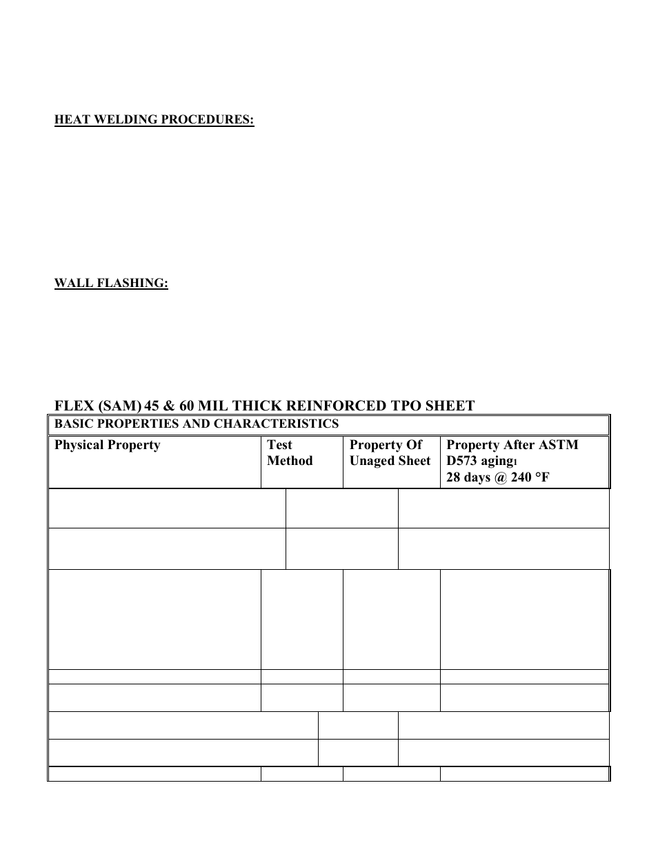 Flex (sam), 45 & 60 mil thick reinforced tpo sheet | Flex TPO Self Adhered Reinforced Membrane User Manual | Page 3 / 5